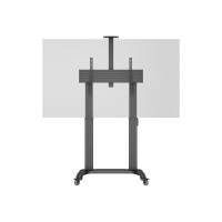 Produktbild för Multibrackets M Motorized Public Floorstand Dual Pillar 180 HD vagn - motoriserad - för platt panel/videokonferenskamera - svart