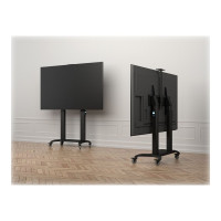 Produktbild för Multibrackets M Motorized Public Floorstand Dual Pillar 180 HD vagn - motoriserad - för platt panel/videokonferenskamera - svart