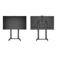 Produktbild för Multibrackets M Motorized Public Floorstand Dual Pillar 180 HD vagn - motoriserad - för platt panel/videokonferenskamera - svart