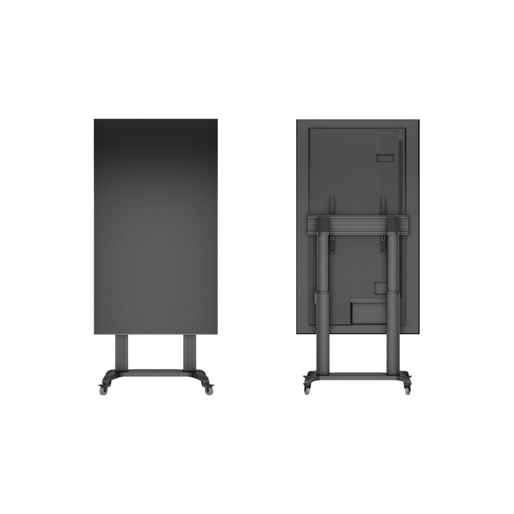 Produktbild för Multibrackets M Motorized Public Floorstand Dual Pillar 180 HD vagn - motoriserad - för platt panel/videokonferenskamera - svart