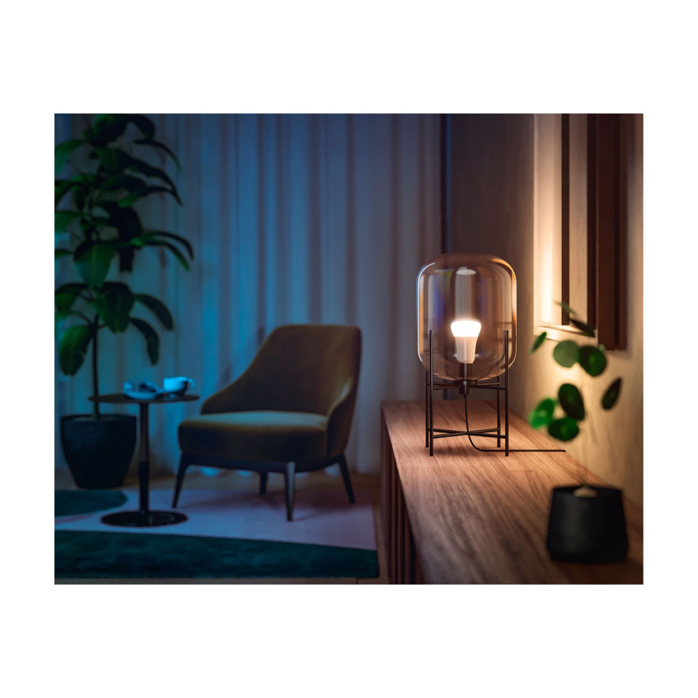Produktbild för Philips Hue - LED-glödlampa - form: A60 - E27 - 6.5 W - 16 miljoner färger - 2000-6500 K - vit (paket om 2)