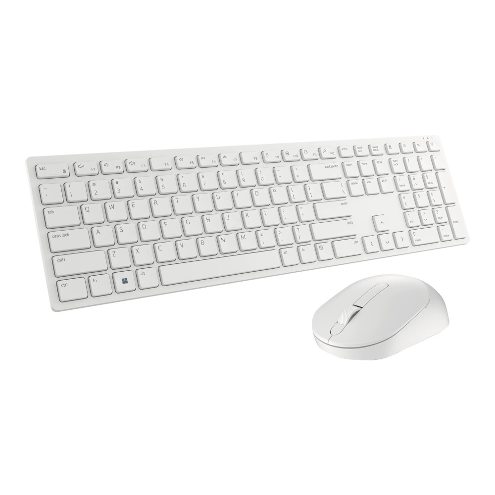 Produktbild för Dell Pro KM5221W - sats med tangentbord och mus - QWERTY - hela norden - vit Inmatningsenhet