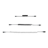 Produktbild för StarTech.com 50 cm USB till Lightning-kabel, MFi-certifierad, iPhone-laddarkabel, svart, TPE-mantel med slitstark aramidfiber, kraftig Lightning-spiralkabel - Lightning-kabel - Lightning / USB - 50 cm