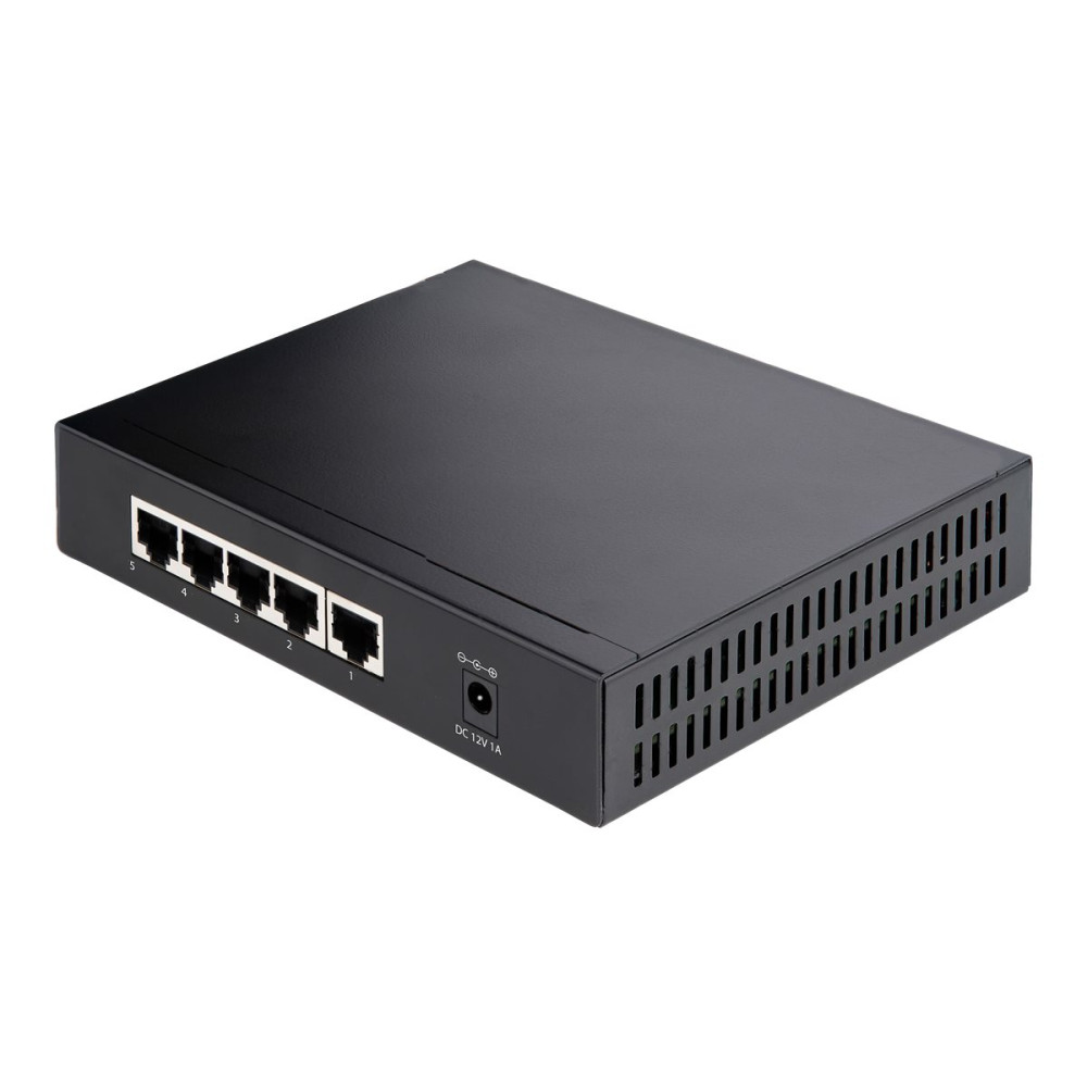 Produktbild för StarTech.com Ohanterad 2.5G-switch - Gigabit-switch med 5 portar - 2,5GBASE-T Ethernet-switch utan förvaltning - Ethernet-splitter - DIN-skena eller väggmontering - Multi-Gigabit - Auto-MDIX - 9K Jumbo - switch - 5 portar - ohanterad