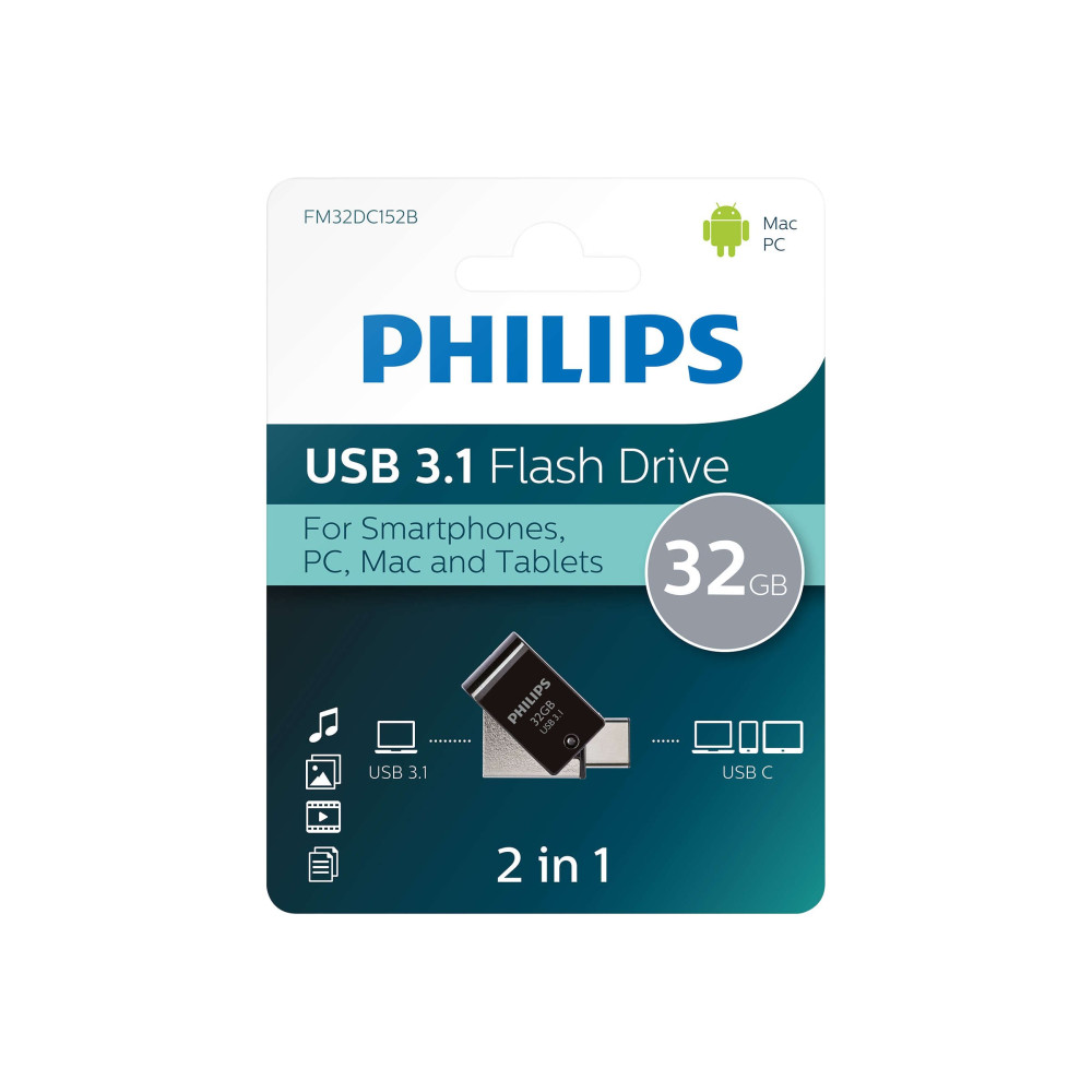 Produktbild för Philips FM32DC152B - USB flash-enhet - 32 GB