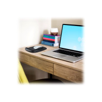 Produktbild för StarTech.com Mouse Pad with Hand rest, 6.7x7.1x 0.8 in (17x18x2cm), Ergonomic Mouse Pad with Wrist Support, Desk Wrist Pad w/ Non-Slip PU Base for Office/Home/Computer/Laptop - Cushioned Gel Mouse Pad w/ Palm Rest - mustablett med handledskudde - TAA-komp