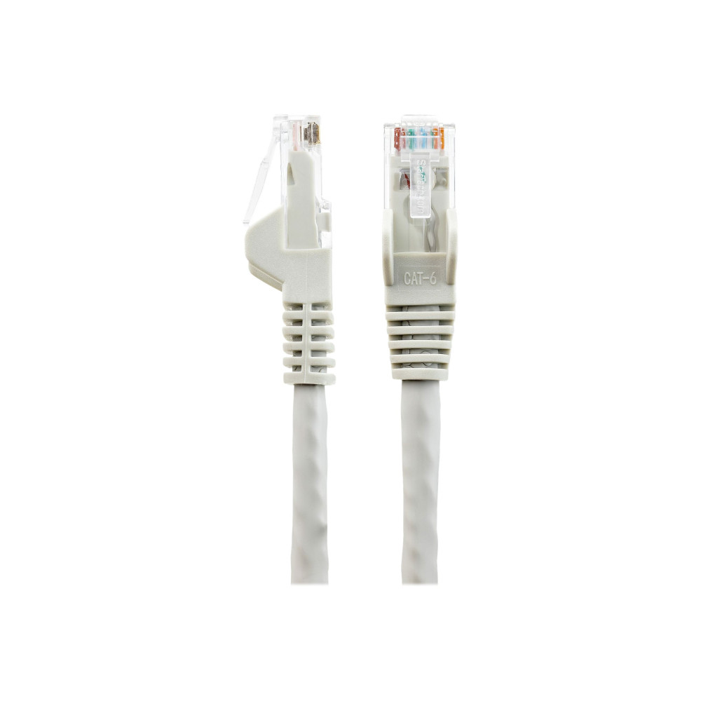 Produktbild för StarTech.com 15m LSZH CAT6 Ethernet Cable, 10 Gigabit Snagless RJ45 100W PoE Network Patch Cord with Strain Relief, CAT 6 10GbE UTP, Grey, Individually Tested/ETL, Low Smoke Zero Halogen - Category 6 - 24AWG - patch-kabel - 15 m - grå