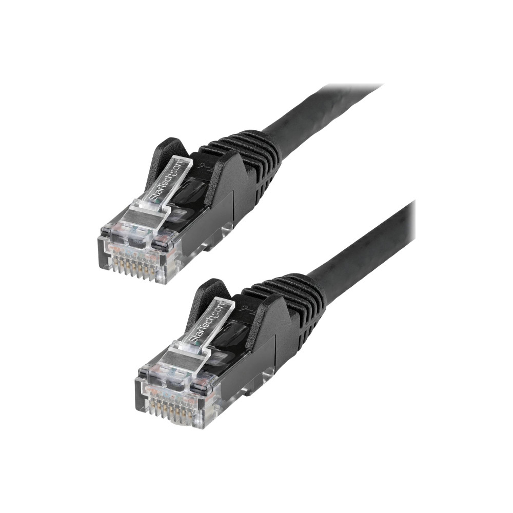 Produktbild för StarTech.com 10m LSZH CAT6 Ethernet Cable, 10 Gigabit Snagless RJ45 100W PoE Network Patch Cord with Strain Relief, CAT 6 10GbE UTP, Black, Individually Tested/ETL, Low Smoke Zero Halogen - Category 6 - 24AWG - patch-kabel - 10 m - svart