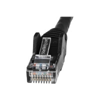 Produktbild för StarTech.com 10m LSZH CAT6 Ethernet Cable, 10 Gigabit Snagless RJ45 100W PoE Network Patch Cord with Strain Relief, CAT 6 10GbE UTP, Black, Individually Tested/ETL, Low Smoke Zero Halogen - Category 6 - 24AWG - patch-kabel - 10 m - svart