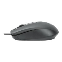 Produktbild för Manhattan Comfort II USB Wired Mouse, Black, 1000dpi, USB-A, Optical, Ambidextrous, Portable/Compact, Three Button with Scroll Wheel, Three Year Warranty, Retail Box - mus - USB - svart