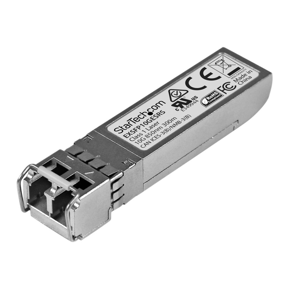 Produktbild för Startech Juniper EX-SFP-10GE-SR Compatible SFP+ Module, 10GBASE-SR, 10GbE Multimode Fiber MMF Optic Transceiver, 10GE Gigabit Ethernet SFP+, LC Connector, 300m, 850nm, DDM, Mini GBIC - Lifetime Warranty (EXSFP10GESRS) - SFP+ sändar/mottagarmodul - 10GbE