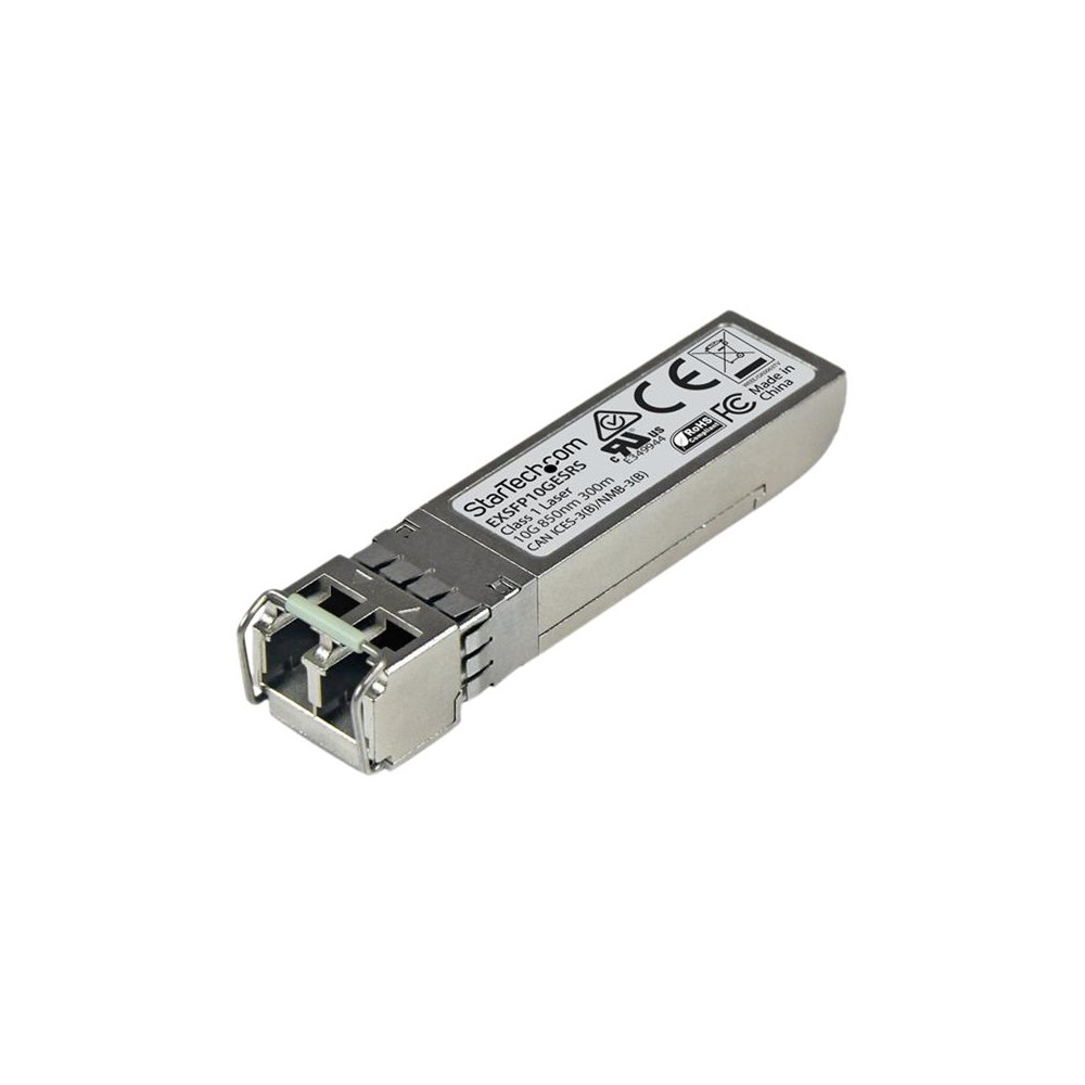 Produktbild för Startech Juniper EX-SFP-10GE-SR Compatible SFP+ Module, 10GBASE-SR, 10GbE Multimode Fiber MMF Optic Transceiver, 10GE Gigabit Ethernet SFP+, LC Connector, 300m, 850nm, DDM, Mini GBIC - Lifetime Warranty (EXSFP10GESRS) - SFP+ sändar/mottagarmodul - 10GbE