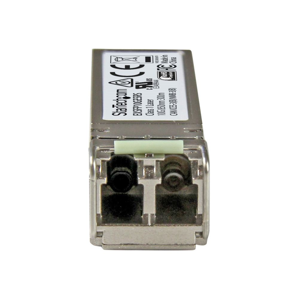 Produktbild för Startech Juniper EX-SFP-10GE-SR Compatible SFP+ Module, 10GBASE-SR, 10GbE Multimode Fiber MMF Optic Transceiver, 10GE Gigabit Ethernet SFP+, LC Connector, 300m, 850nm, DDM, Mini GBIC - Lifetime Warranty (EXSFP10GESRS) - SFP+ sändar/mottagarmodul - 10GbE