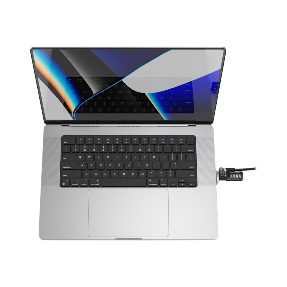 Produktbild för Compulocks Ledge Lock Adapter for MacBook Pro 16" M1, M2 & M3 with Combination Cable Lock - adapter för säkerhetslåsurtag