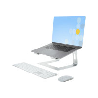 Produktbild för StarTech.com Laptop Stand for Desk, 5kg/11lb, Aluminum, Silver, Ergonomic - ställ för bärbar dator