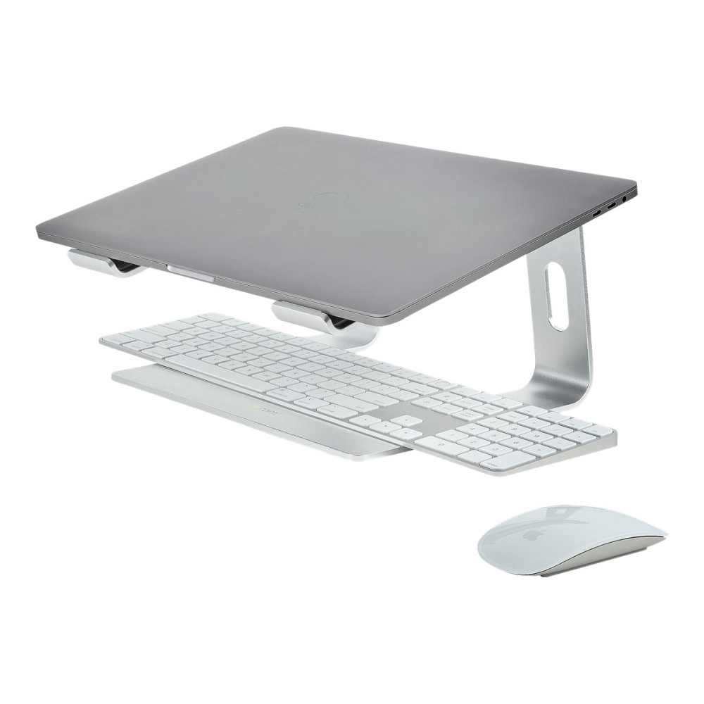 Produktbild för StarTech.com Laptop Stand for Desk, 5kg/11lb, Aluminum, Silver, Ergonomic - ställ för bärbar dator