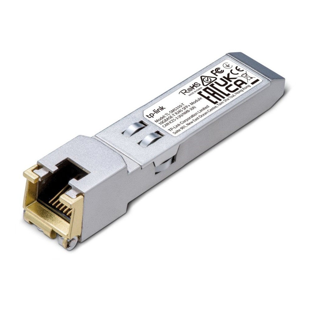 Produktbild för TP-Link TL-SM5310-T V1 - SFP+ sändar/mottagarmodul - 100Mb LAN, 1GbE, 10GbE, 5GbE, 2.5GbE