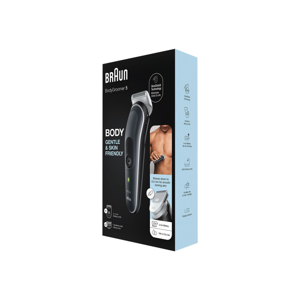 Produktbild för Braun BodyGroomer 5 BG5340 - kroppstrimmare - vit / grå