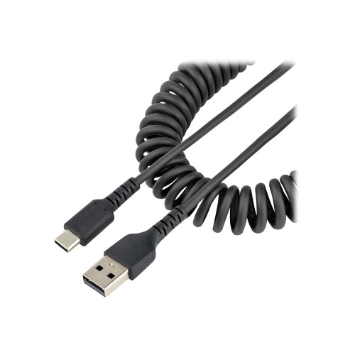 StarTech.com StarTech 1 m USB-A till C-laddningskabel, kraftig spiralkabel för snabb laddning och synkronisering, USB 2.0 A till USB Type-C-kabel av hög kvalitet, robust aramidfiber, slitstark hane till hane USB-kabel - USB typ C-kabel - USB till USB-C - 1 m