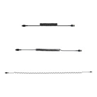 Produktbild för StarTech 1 m USB-A till C-laddningskabel, kraftig spiralkabel för snabb laddning och synkronisering, USB 2.0 A till USB Type-C-kabel av hög kvalitet, robust aramidfiber, slitstark hane till hane USB-kabel - USB typ C-kabel - USB till USB-C - 1 m