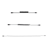 Produktbild för StarTech 1 m USB-A till C-laddningskabel, kraftig spiralkabel för snabb laddning och synkronisering, USB 2.0 A till USB Type-C-kabel av hög kvalitet, robust aramidfiber, slitstark hane till hane USB-kabel - USB typ C-kabel - USB till USB-C - 1 m