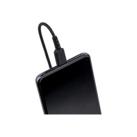 Produktbild för StarTech 50 cm USB C-laddningskabel, kraftig USB-C-spiralkabel för snabb laddning och synkronisering, USB 2.0 Type-C-kabel, robust aramidfiber, slitstark hane till hane USB-kabel, svart - USB typ C-kabel - USB-C till USB-C - 50 cm