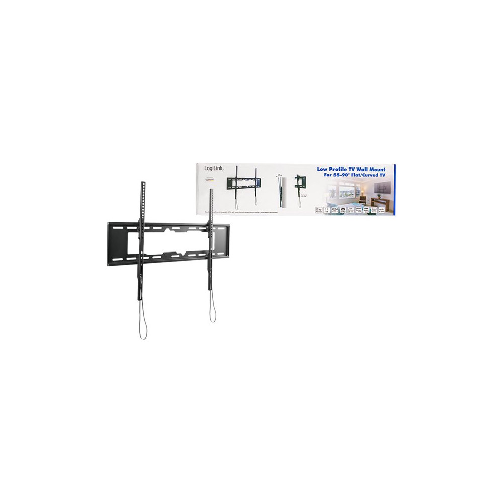 Produktbild för LogiLink monteringssats - för TV - tilting, horizontal adjustable, 50 kg - svart