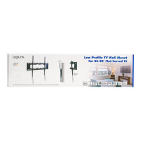 Produktbild för LogiLink monteringssats - för TV - tilting, horizontal adjustable, 50 kg - svart