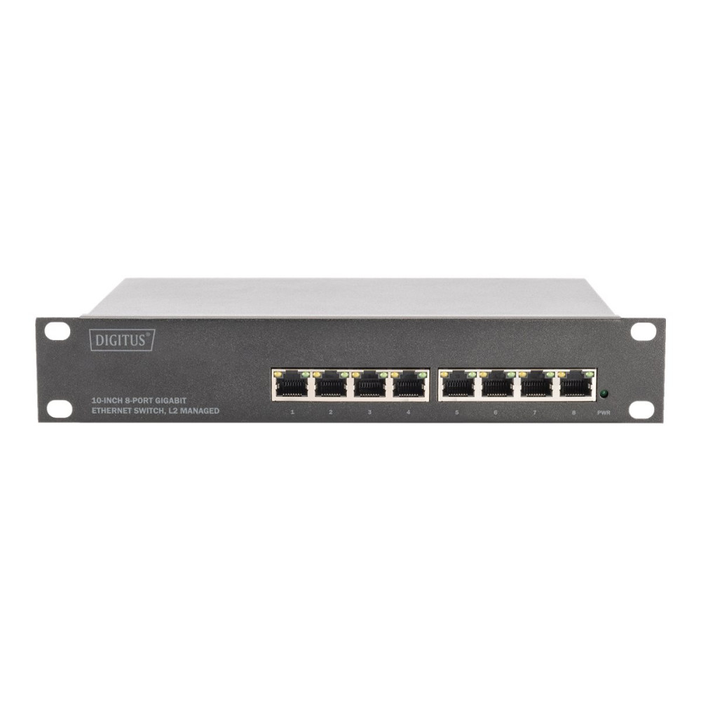 Produktbild för DIGITUS DN-80117 - switch - 8 portar - Administrerad - rackmonterbar