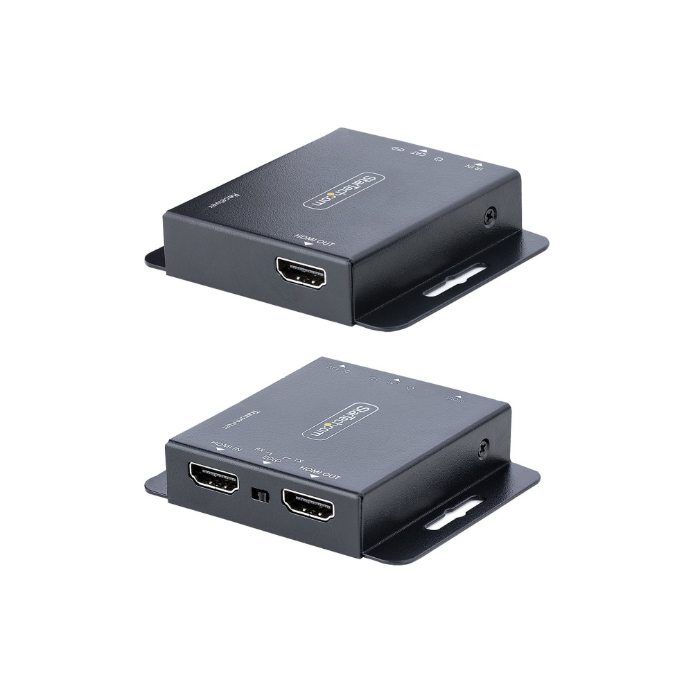 Produktbild för StarTech.com HDMI Extender over CAT6/CAT5, 4K 30Hz/130ft (40m) or 1080p 60Hz/230ft (70m) Video Extender, 4K HDMI over Ethernet Extender, PoC HDMI Transmitter and Receiver Kit, IR Extension - Local Video Output - förlängd räckvidd för audio/video - HDMI