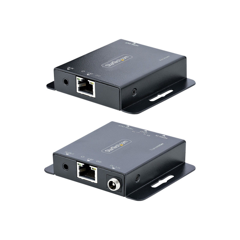 Produktbild för StarTech.com HDMI Extender over CAT6/CAT5, 4K 30Hz/130ft (40m) or 1080p 60Hz/230ft (70m) Video Extender, 4K HDMI over Ethernet Extender, PoC HDMI Transmitter and Receiver Kit, IR Extension - Local Video Output - förlängd räckvidd för audio/video - HDMI