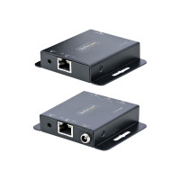 Produktbild för StarTech.com HDMI Extender over CAT6/CAT5, 4K 30Hz/130ft (40m) or 1080p 60Hz/230ft (70m) Video Extender, 4K HDMI over Ethernet Extender, PoC HDMI Transmitter and Receiver Kit, IR Extension - Local Video Output - förlängd räckvidd för audio/video - HDMI