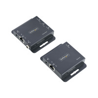 Produktbild för StarTech.com HDMI Extender over CAT6/CAT5, 4K 30Hz/130ft (40m) or 1080p 60Hz/230ft (70m) Video Extender, 4K HDMI over Ethernet Extender, PoC HDMI Transmitter and Receiver Kit, IR Extension - Local Video Output - förlängd räckvidd för audio/video - HDMI