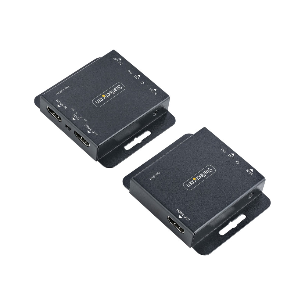 Produktbild för StarTech.com HDMI Extender over CAT6/CAT5, 4K 30Hz/130ft (40m) or 1080p 60Hz/230ft (70m) Video Extender, 4K HDMI over Ethernet Extender, PoC HDMI Transmitter and Receiver Kit, IR Extension - Local Video Output - förlängd räckvidd för audio/video - HDMI