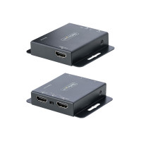 Produktbild för StarTech.com HDMI Extender over CAT6/CAT5, 4K 30Hz/130ft (40m) or 1080p 60Hz/230ft (70m) Video Extender, 4K HDMI over Ethernet Extender, PoC HDMI Transmitter and Receiver Kit, IR Extension - Local Video Output - förlängd räckvidd för audio/video - HDMI