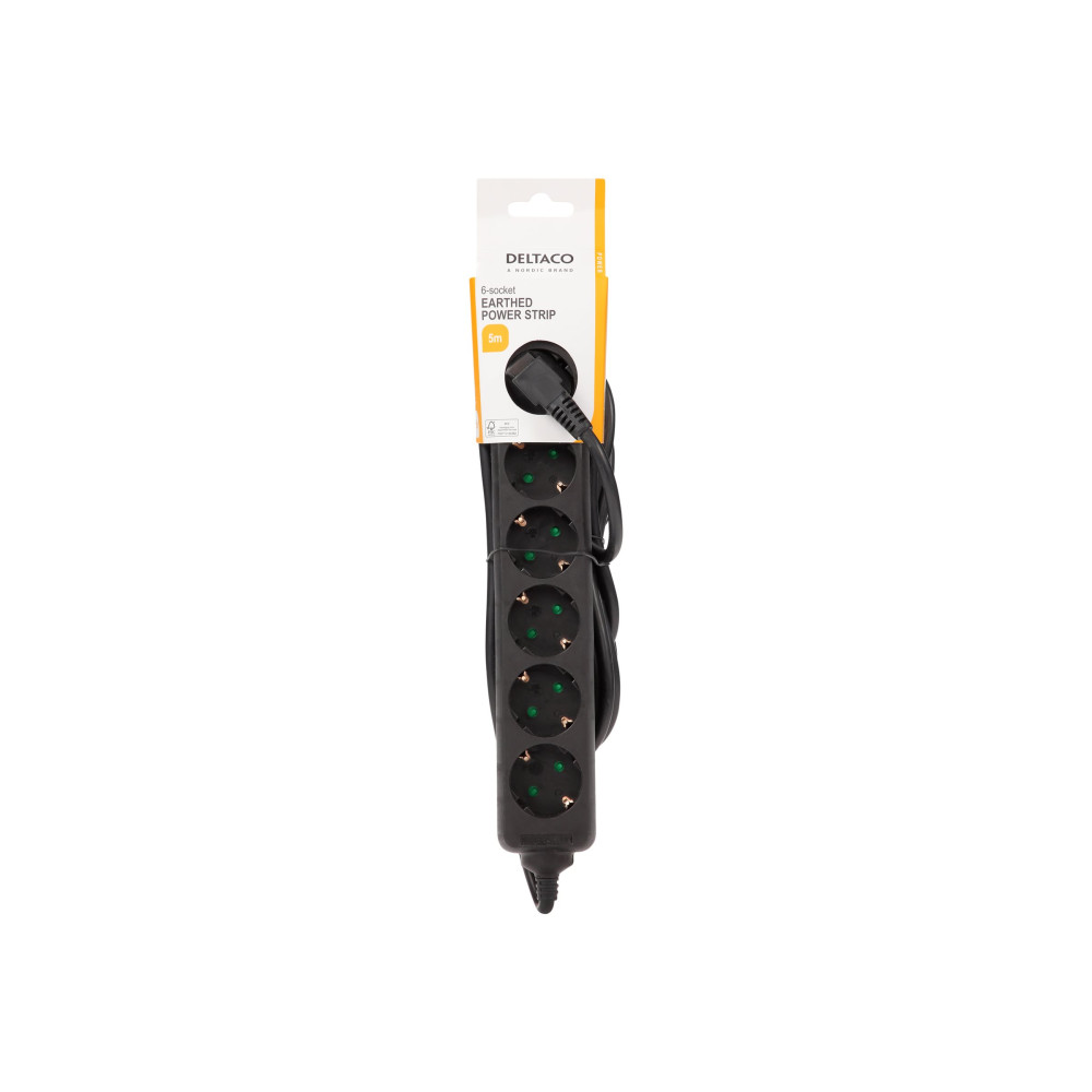 Produktbild för DELTACO GT-0622 - effektband - 3680 Watt
