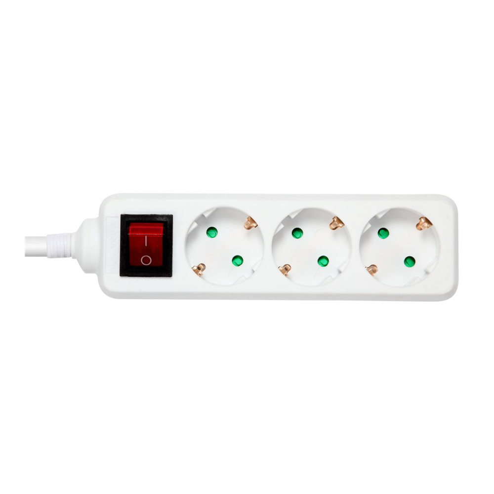 Produktbild för DELTACO - effektband - barnskydd, jordad med strömbrytare - 3680 Watt