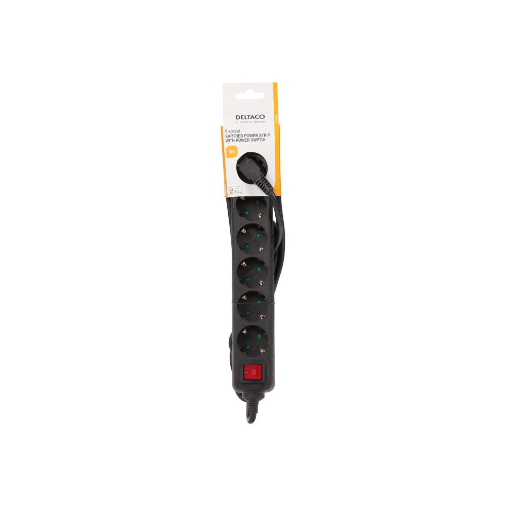 Produktbild för DELTACO GT-0661 - effektband - 3680 Watt