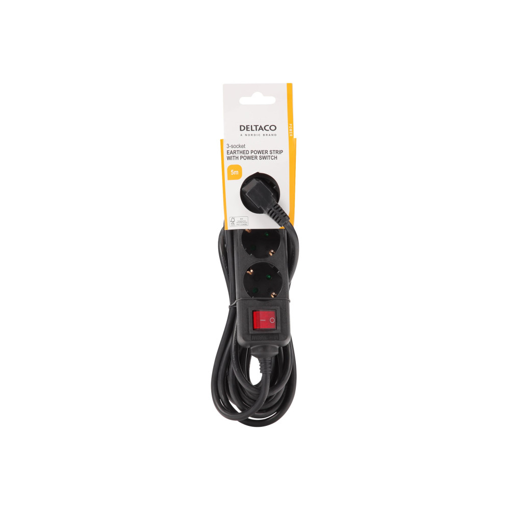 Produktbild för DELTACO GT-0362 - effektband - 3680 Watt