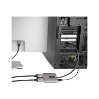 Produktbild för Startech DP to Dual HDMI MST HUB, Dual HDMI 4K 60Hz, DisplayPort Multi Monitor Adapter with 1ft (30cm) Cable, DP 1.4 Multi Stream Transport Hub, DSC | HBR3, DP to 2x HDMI Ports - DP to HDMI Splitter (MST14DP122HD) - videokort - DisplayPort / HDMI