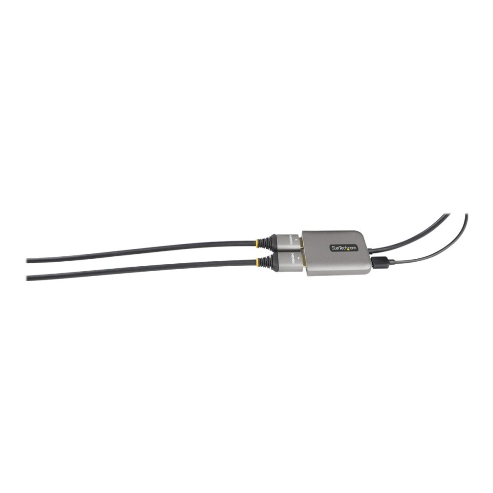 Produktbild för Startech DP to Dual HDMI MST HUB, Dual HDMI 4K 60Hz, DisplayPort Multi Monitor Adapter with 1ft (30cm) Cable, DP 1.4 Multi Stream Transport Hub, DSC | HBR3, DP to 2x HDMI Ports - DP to HDMI Splitter (MST14DP122HD) - videokort - DisplayPort / HDMI