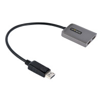 Produktbild för Startech DP to Dual HDMI MST HUB, Dual HDMI 4K 60Hz, DisplayPort Multi Monitor Adapter with 1ft (30cm) Cable, DP 1.4 Multi Stream Transport Hub, DSC | HBR3, DP to 2x HDMI Ports - DP to HDMI Splitter (MST14DP122HD) - videokort - DisplayPort / HDMI