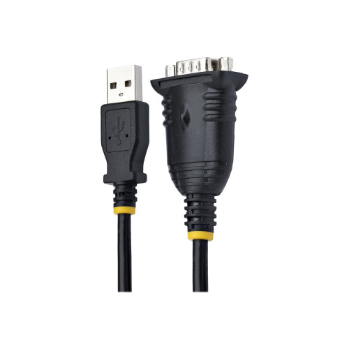 StarTech.com StarTech.com 3ft (1m) USB to Serial Cable, DB9 Male RS232 to USB Converter, USB to Serial Adapter for PLC/Printer/Scanner/Network Switches, USB to COM Port Adapter - Prolific IC, Automatic Handshake, Windows/macOS (1P3FP-USB-SERIAL) - seriell kabel - DB-9