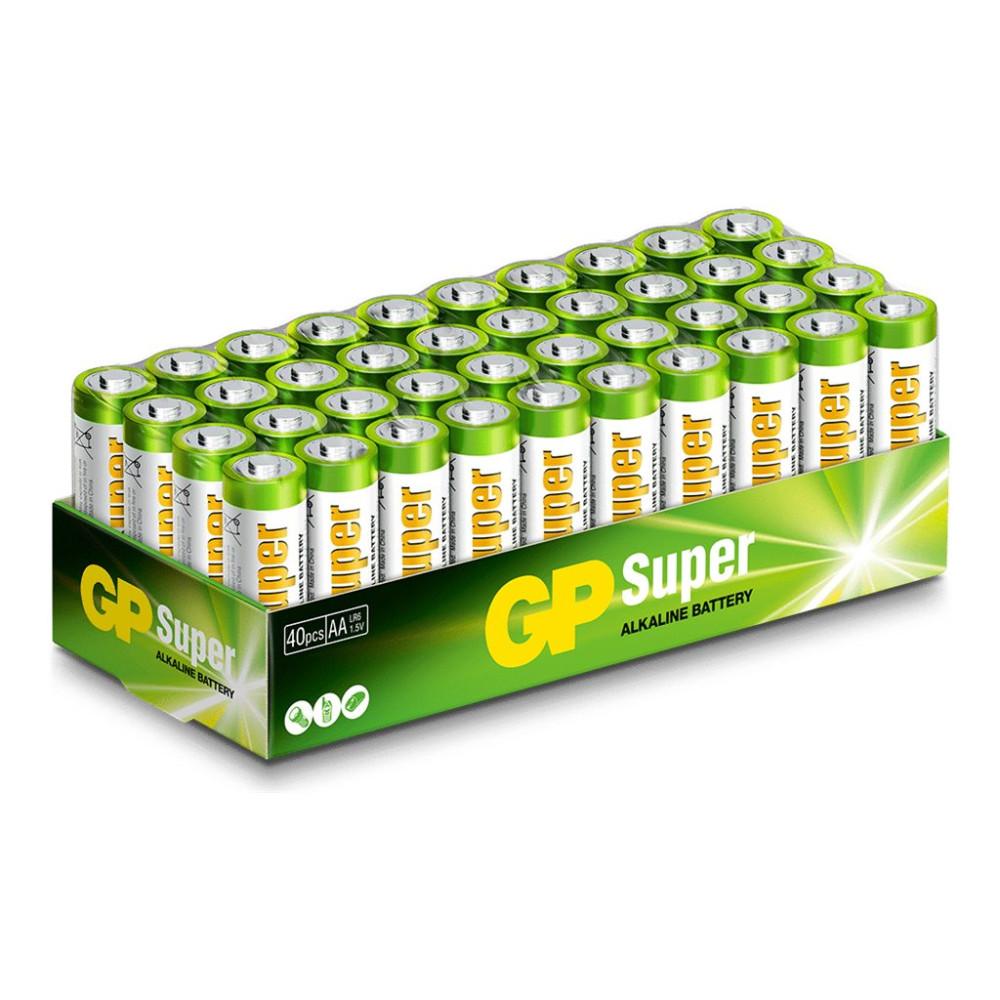 Produktbild för GP Super batteri - 40 x AA / LR06 - alkaliskt