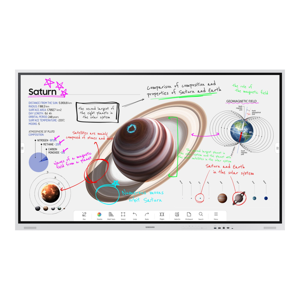 Produktbild för Samsung Flip Pro WM75B WMB Series - 75" LED-bakgrundsbelyst LCD-skärm - 4K - för interaktiv kommunikation