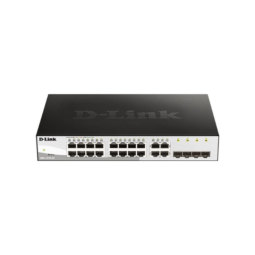 Produktbild för D-Link Web Smart DGS-1210-20 - switch - 16 portar - rackmonterbar