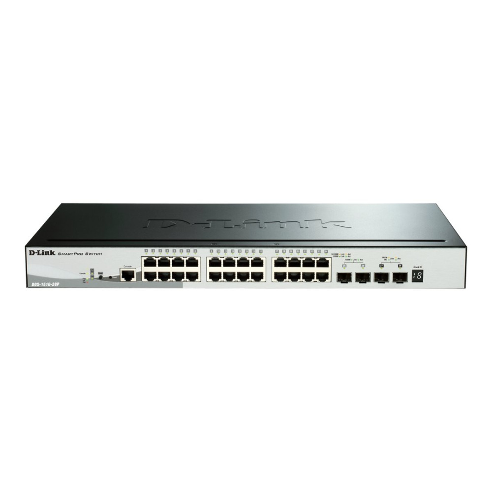 Produktbild för D-Link DGS 1510-28P - switch - 28 portar - smart - rackmonterbar