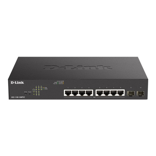 D-Link D-Link DGS 1100-10MPV2 - switch - 10 portar - smart - rackmonterbar