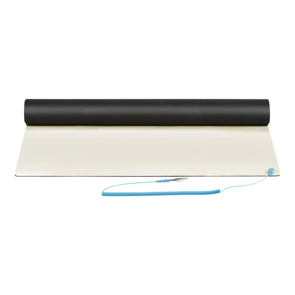 Produktbild för StarTech.com 23x47in Anti Static Mat, ESD Mat for Electronics Repair, Anti Static Desk Mat w/Detachable Grounding Wire, ANSI/ESD S 4.1 Compliant, Flexible Thermoplastic Work Mat/Pad - Suitable for Tables (LG-ANTI-STATIC-MAT) - antistatisk matta - löstagba
