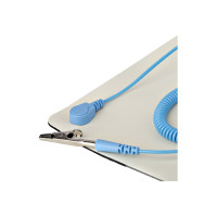 Produktbild för StarTech.com 23x47in Anti Static Mat, ESD Mat for Electronics Repair, Anti Static Desk Mat w/Detachable Grounding Wire, ANSI/ESD S 4.1 Compliant, Flexible Thermoplastic Work Mat/Pad - Suitable for Tables (LG-ANTI-STATIC-MAT) - antistatisk matta - löstagba